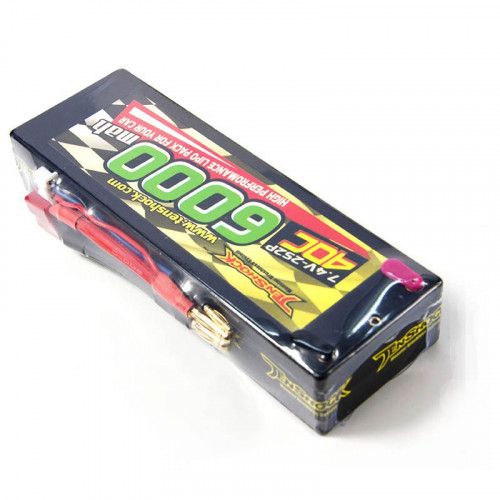 Аккумулятор Tenshock Hardcase 7.4v 6000mAh 40C with Deans to Banana Connector фото 2