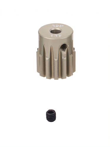 Шестерня алюминиевая Pinion gear 13T 32P для вала 3.17mm фото 2