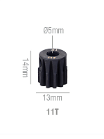 Шестерня стальная Pinion gear 11T M1 для вала 5mm