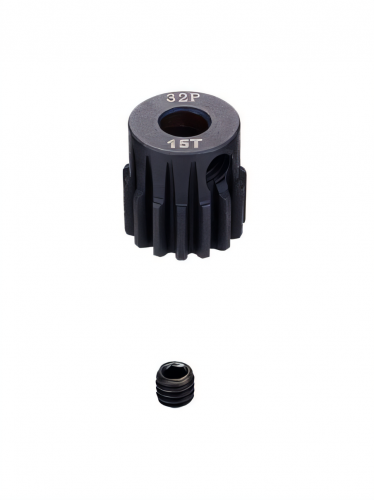 Шестерня стальная Pinion gear 15T 32P для вала 5mm фото 2