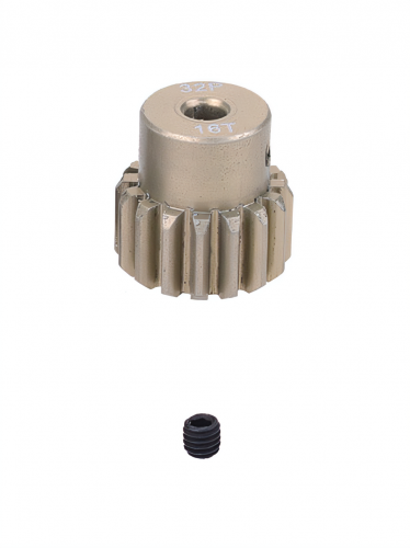 Шестерня алюминиевая Pinion gear 16T 32P для вала 3.17mm фото 3