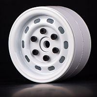Диски beadlock 1.9 дюйма металлические штампованные белые 618WH комплект 4шт.