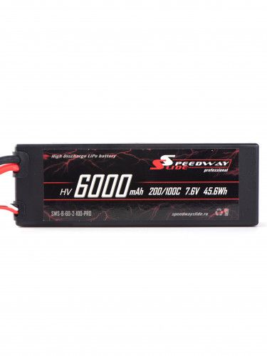 Аккумулятор Speedway Slide 138x47x25mm Li-Po 6000mAh 2S HV 7.6V 100C HARD case XT60