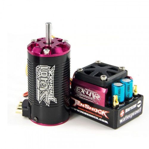Бессенсорная бесколлекторная влагозащищенная система Tenshock TS-SCEK4V3-3800Kv для Short Course и монстров масштаба 1:10