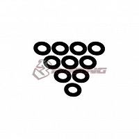 3RACING Aluminium M3 Flat Washer 0.5mm (10 Pcs) - Black