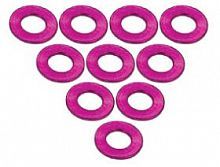 Aluminium M3 Flat Washer 0.5mm (10 Pcs) - Purple
