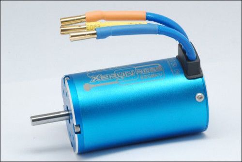 Бесколлекторный сенсорный мотор Xerun SD-4068 2250KV для Short Course и монстров масштаба 1:8, синий фото 2