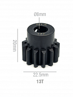 Шестерня стальная Pinion gear 13T M1.5 для вала 8mm