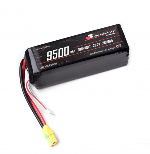 Аккумулятор Speedway Slide Li-Po soft case 6S 22.2v 9500mAh 100C XT90S фото 2