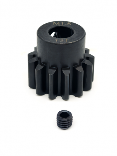 Шестерня стальная Pinion gear 13T M1.5 для вала 8mm фото 2