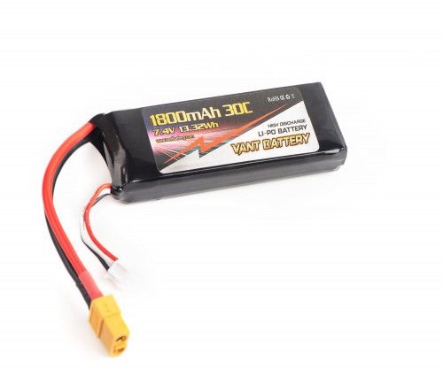 Аккумулятор VANT 85x35x15 Li-Po 1800 mAh 30C 2S 7.4V XT60 Soft case V2