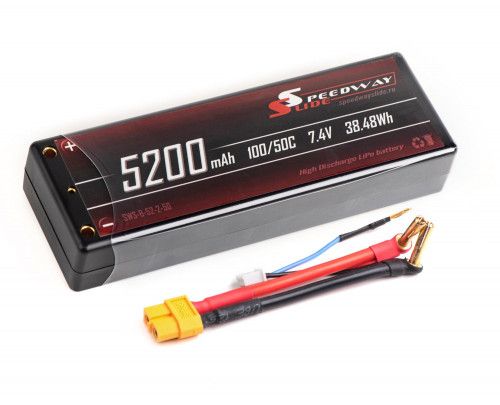 Аккумулятор Speedway Slide 139x47x25.5mm Li-Po 5200mAh 2S 7.4V 50C Hardcase XT60