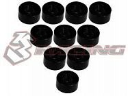 3RACING Aluminium M3 Flat Washer 3.0mm (10 Pcs) - Black