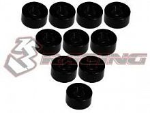 3RACING Aluminium M3 Flat Washer 3.0mm (10 Pcs) - Black