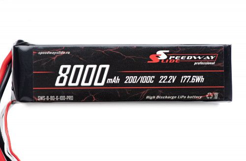 Аккумулятор Speedway Slide Li-Po soft case 6S 22.2v 8000mAh 100C XT90S