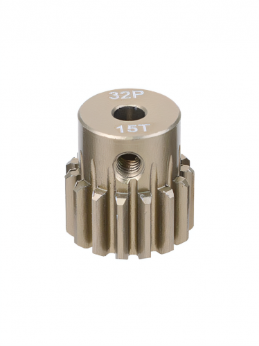 Шестерня алюминиевая Pinion gear 15T 32P для вала 3.17mm фото 5