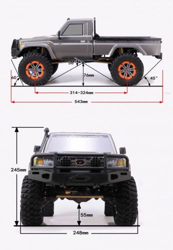 Трофи модель Yikong 4101 crawler pickup (Blue) 1/10 RTR фото 12