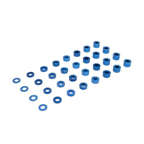 0.5 / 1.0 / 1.5 / 2.0 / 2.5 / 3.0 / 3.5 / 4.0mm 1/10 RC Racing CarAlloy Washer Set - Blue