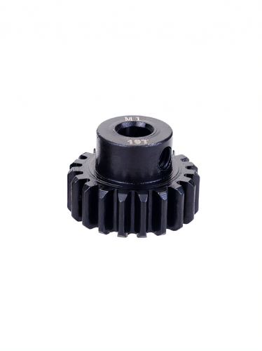Шестерня стальная Pinion gear 19T M1 для вала 5mm фото 5