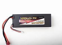 Аккумулятор VANT Black Li-Po 2S1P 5200 mAh 35C с встроенным кабелем и разъемом T-Plug (Deans) Hardcase