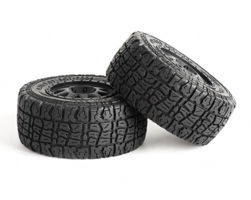 PR-Racing 1/10 SCT-P006M SC like real tire Dirt (Soft) + orange Inserts + black Wheel (2) фото 2