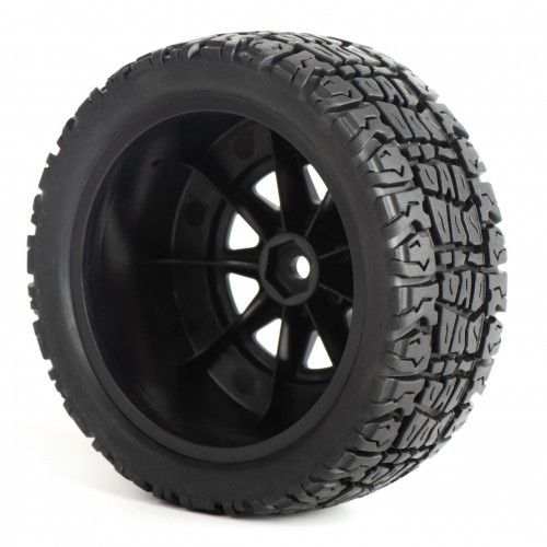 PR-Racing 1/10 SCT-P006M SC like real tire Dirt (Soft) + orange Inserts + black Wheel (2) фото 5
