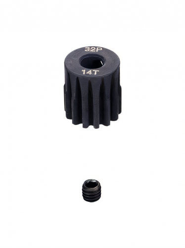 Шестерня стальная Pinion gear 14T 32P для вала 5mm фото 2