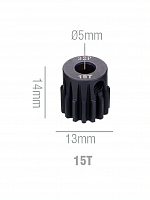 Шестерня стальная Pinion gear 15T 32P для вала 5mm