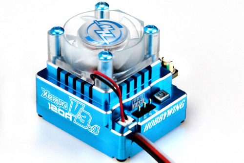 Бесколлекторный сенсорный регулятор Xerun 120A-v3.1 Blue для автомоделей масштаба 1:10 синий