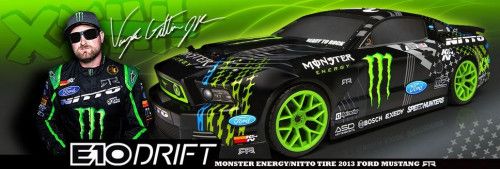Дрифт 1/10 - RTR E10 FORD MUSTANG VAUGHN GITTIN JR./MONSTER ENERGY (Влагозащита, полный компл) фото 4