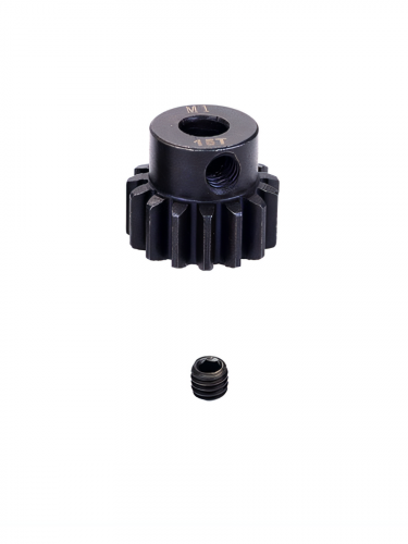 Шестерня стальная Pinion gear 15T M1 для вала 5mm фото 2