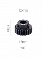Шестерня стальная Pinion gear 23T M0.6 для вала 5mm