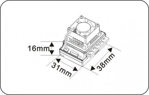 Бесколлекторный сенсорный регулятор OMG D-RUN-120A-V1 для автомоделей масштаба 1:10 синий фото 3