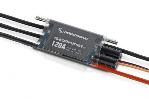 Бесколлекторный бессенсорный влагозащищенный регулятор Seaking PRO 120A фото 2