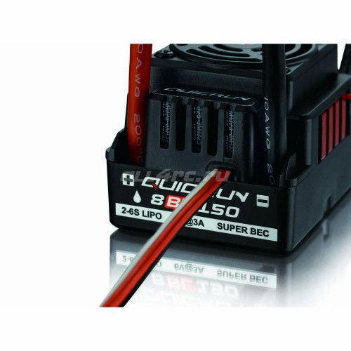 Влагозащищенный бесколлекторный регулятор QuicRun-WP-8BL150 v2 для масштаба 1:8/1:5 фото 5