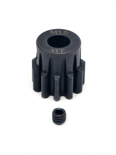 Шестерня стальная Pinion gear 11T M1.5 для вала 8mm фото 2
