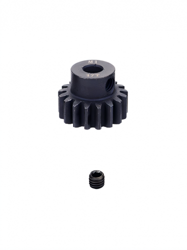 Шестерня стальная Pinion gear 17T M1 для вала 5mm фото 2