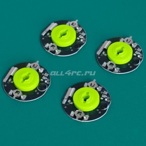 Комплект тормозных дисков с пластиковым шестигранником светящихся (зеленые) фото 2