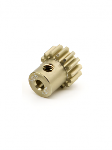 Шестерня алюминиевая Pinion gear 14T M0.5 для вала 2mm фото 3