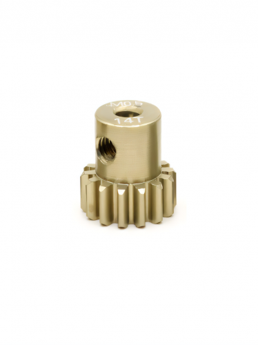 Шестерня алюминиевая Pinion gear 14T M0.5 для вала 2mm фото 4