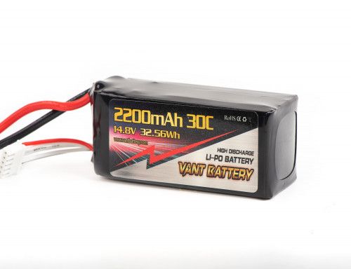 Аккумулятор VANT 75x35x35 Li-Po 2200 mAh 30C 4S 14.8V XT60 Soft case V2 фото 3