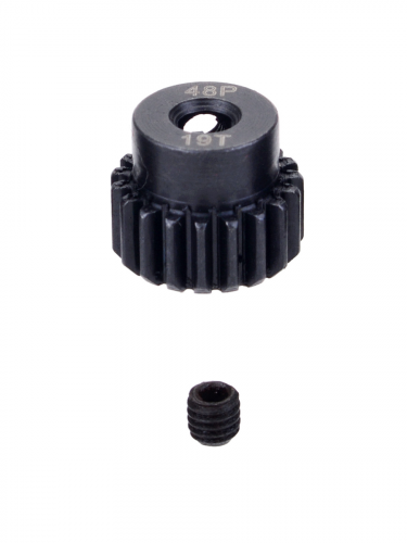 Шестерня стальная Pinion gear 19T 48P для вала 3.17mm фото 4