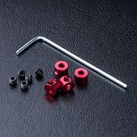 Alum. stabilizer rod stopper (red) (4)