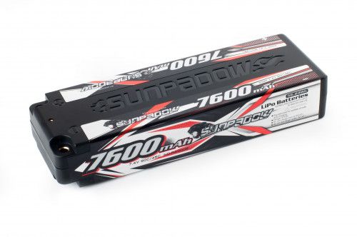 Аккумулятор Sunpadow Li-Po 2S2P 7600mAh 45C/90C TRX Hardcase фото 2