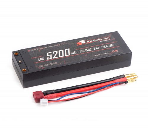 Аккумулятор Speedway Slide Li-Po PRO LCG Series Hard case 2S 7.4v 5200mAh 50C Banana Connector / T-Plug