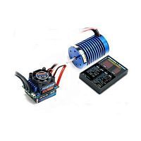 Бессенсорная бесколлекторная система Ezrun 60A 9T/3650M для масштаба 1:10