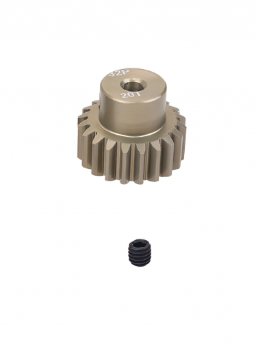 Шестерня алюминиевая Pinion gear 20T 32P для вала 3.17mm фото 2
