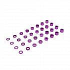0.5 / 1.0 / 1.5 / 2.0 / 2.5 / 3.0 / 3.5 / 4.0mm 1/10 RC Racing CarAlloy Washer Set - Purple