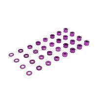 0.5 / 1.0 / 1.5 / 2.0 / 2.5 / 3.0 / 3.5 / 4.0mm 1/10 RC Racing CarAlloy Washer Set - Purple