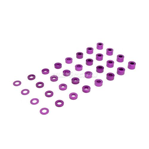 0.5 / 1.0 / 1.5 / 2.0 / 2.5 / 3.0 / 3.5 / 4.0mm 1/10 RC Racing CarAlloy Washer Set - Purple